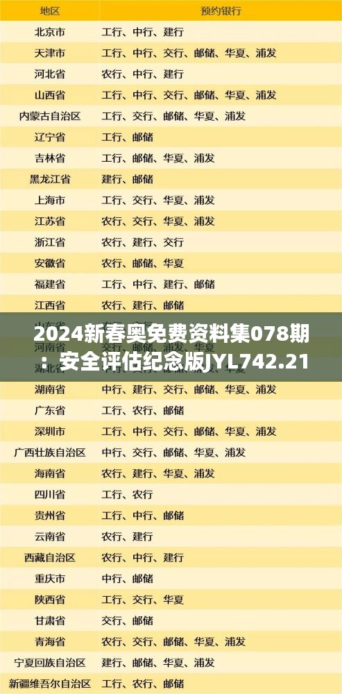 2024新春奥免费资料集078期：安全评估纪念版JYL742.21