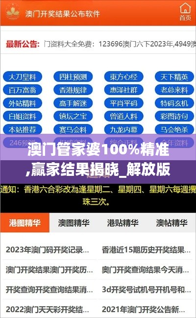 澳门管家婆100%精准,赢家结果揭晓_解放版893.29