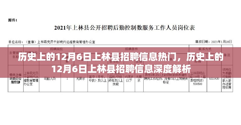 历史上的12月6日上林县招聘信息解析与热点回顾