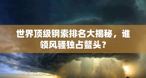 世界顶级钢索排名大揭秘，谁领风骚独占鳌头？